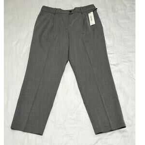 Calvin Klein Womens Dress Pants Heather Grey Size 14 Petite Suit Pants Trousers